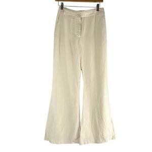 BY MALENE BIRGER Carass Cropped Woven Flared Pants Size DE 36 US 6 Pearl